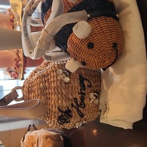 Kate Spade Wicker Bee and Straw Beehive
